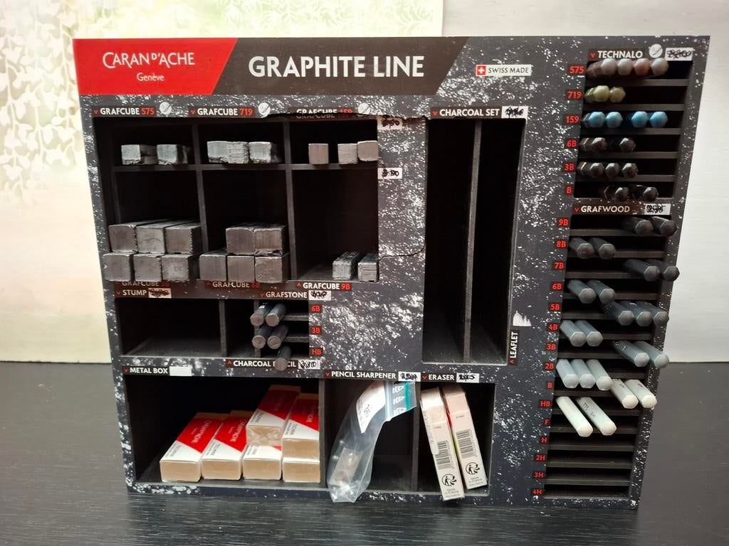 Caran d'Ache Graphite Line display met potloden, Ophalen of Verzenden, Potlood of Stift