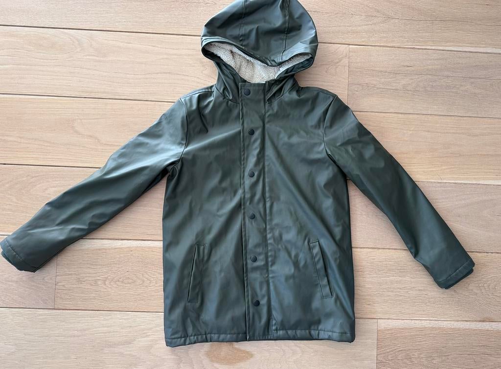 Kinderjas donkergroen maat 158-164 waterafstotend Hema, Ophalen of Verzenden, Zo goed als nieuw, Jongen of Meisje, Jas