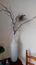 Grote witte vaas met takken voor 15 €, Ophalen, Wit, Aardewerk of Porselein, 50 tot 75 cm