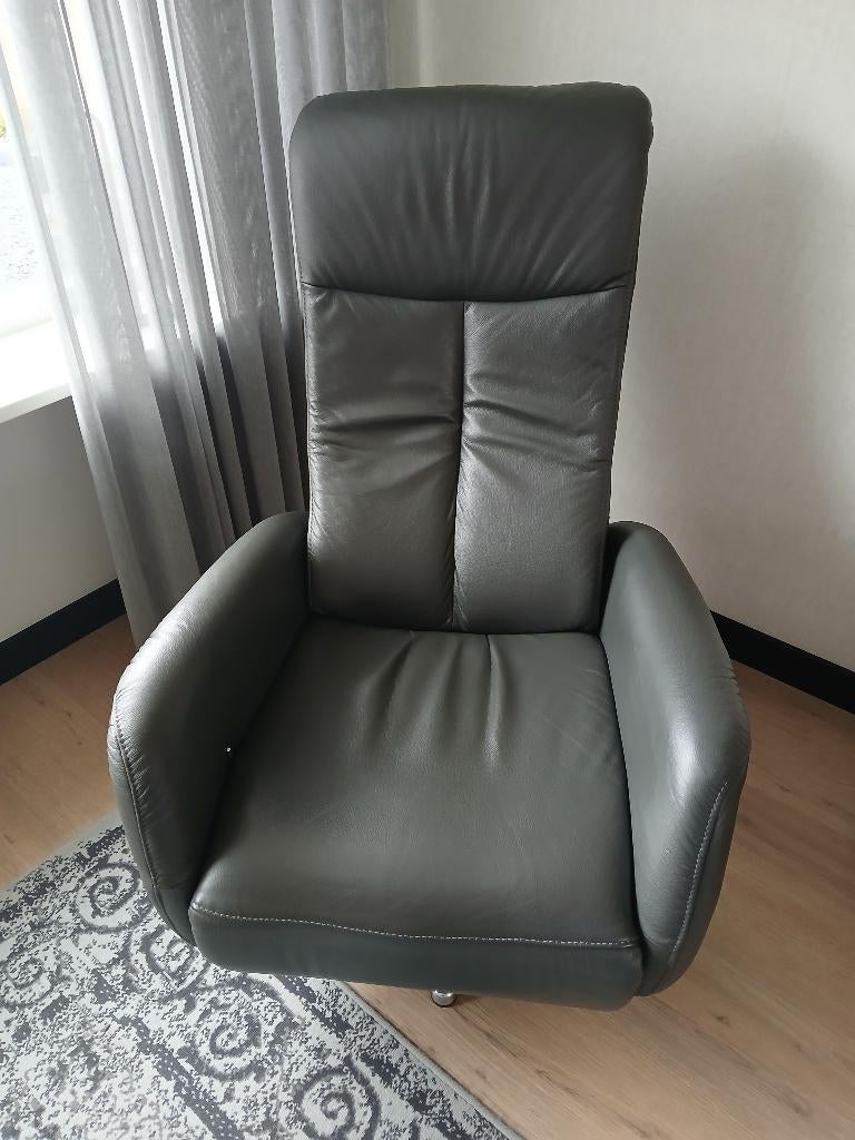 Leren Relaxfauteuil, Huis en Inrichting, Fauteuils, Ophalen, Gebruikt, Minder dan 75 cm, Leer