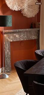 Marmeren schouw, jaren 30., Huis en Inrichting, Ophalen, Zo goed als nieuw, Vrijstaande haard, Elektrische haard