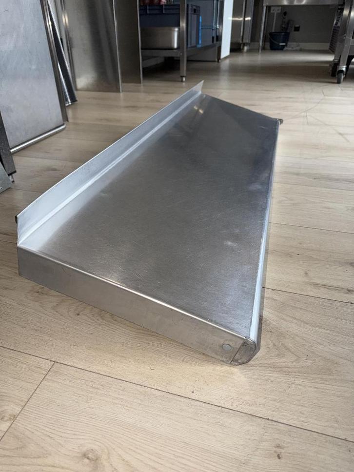 Horeca RVS wandplank 120cm met fixatie, Huis en Inrichting, Keuken | Keukenelementen, Zo goed als nieuw, Minder dan 100 cm, 100 tot 150 cm