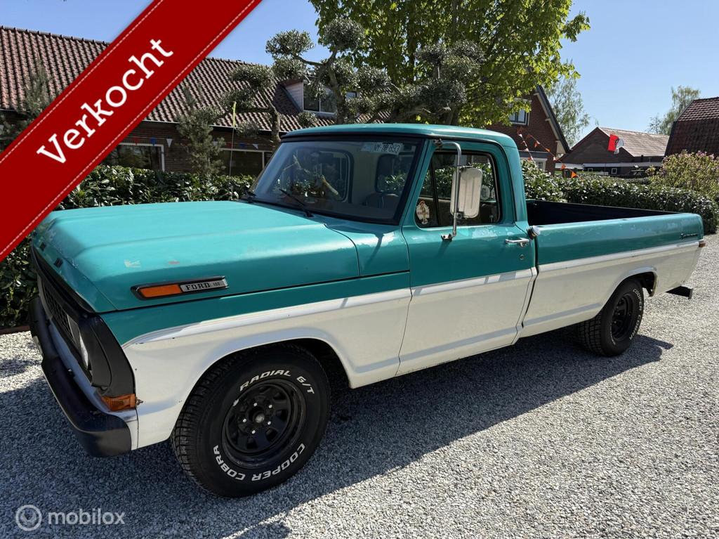 Ford F100 1970 Pick-up | V8 Automaat | Klassieker met karakt, Auto's, Bestelauto's, 2013 kg, 238 pk, Gebruikt, 8 cilinders