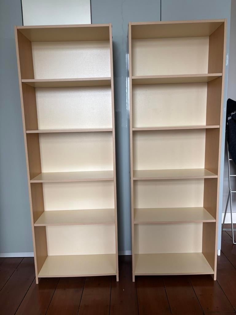 Billy boekenkast (2x), Zo goed als nieuw, 150 tot 200 cm, 25 tot 50 cm, Overige materialen