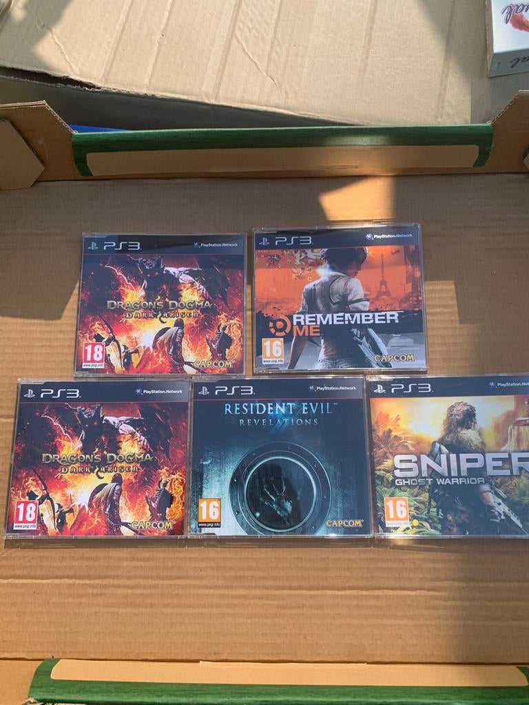 PS3 Games - 5 stuks: Dragon's Dogma, Resident Evil, Sniper, Avontuur en Actie, Gebruikt, Vanaf 18 jaar, 1 speler