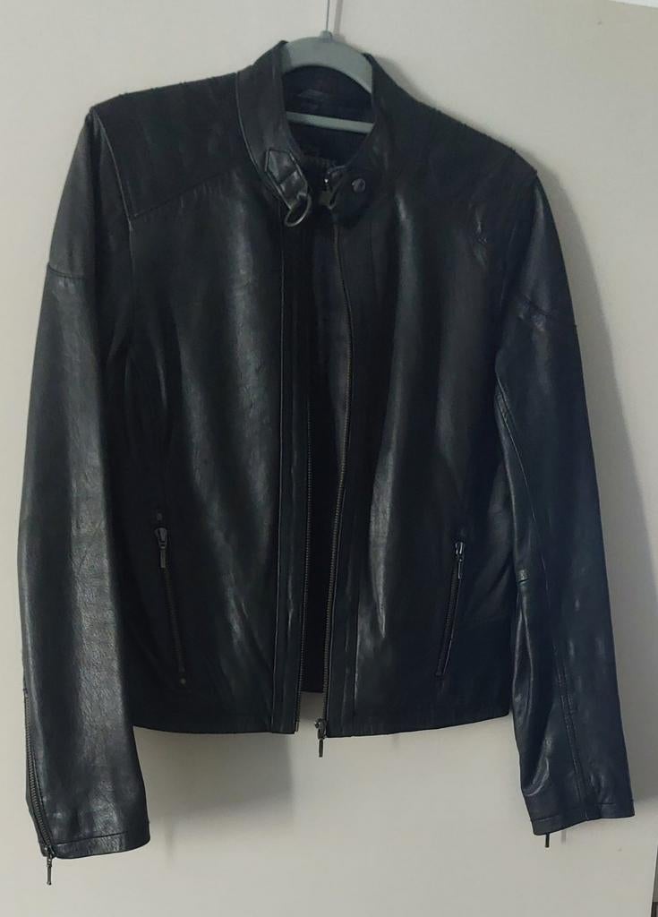 Dekkers leren jasje voor dames zwart maat 36, Ophalen of Verzenden, Zo goed als nieuw, Maat 36 (S), Zwart