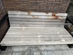 Tuinbank van doulas hout en stalen zijkanten, Ophalen, Gebruikt, Hout