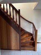 Vaste hardhouten trap met leuning en balustrade, Ophalen of Verzenden, Gebruikt, Trap, 2 tot 4 meter