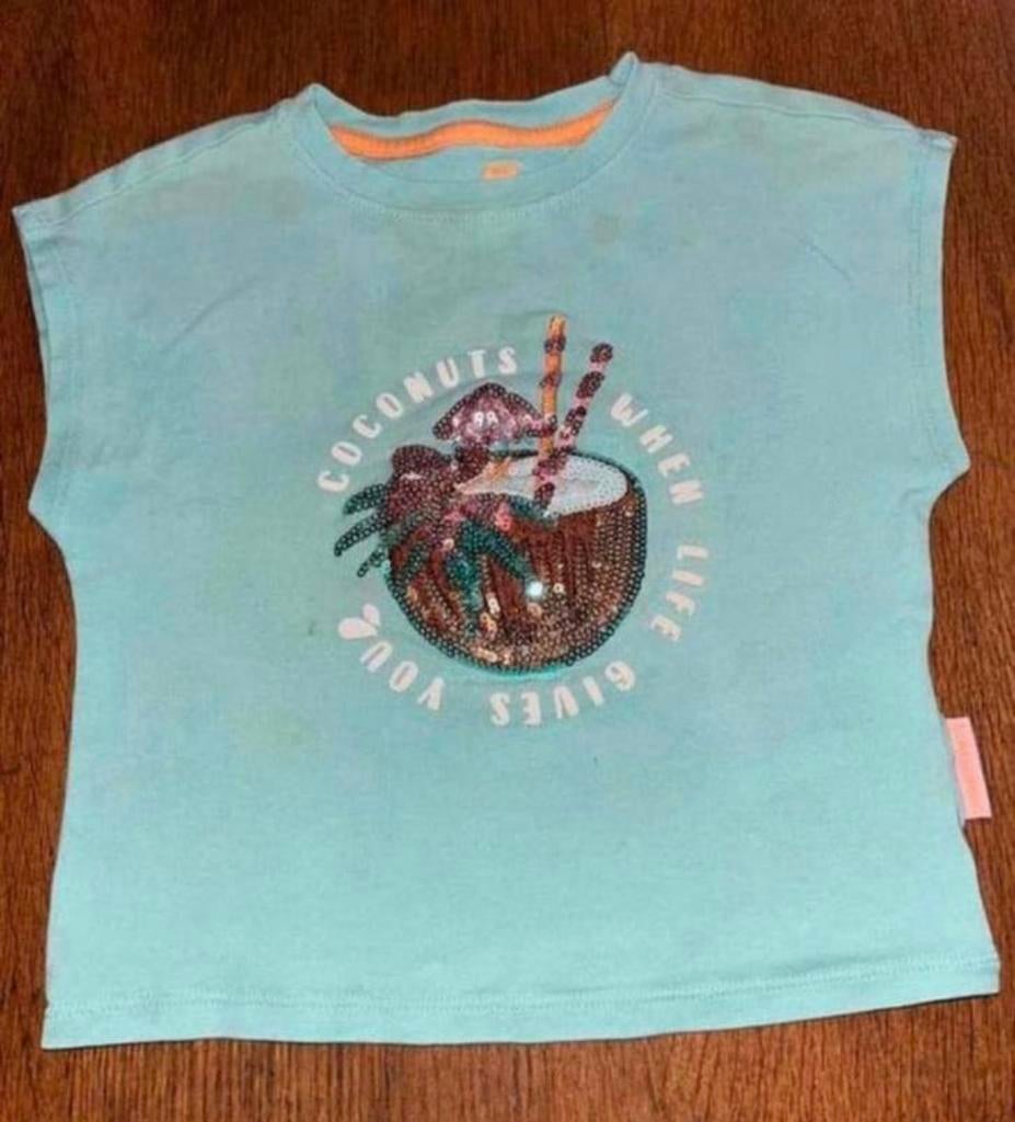 T-shirt mt 92 zomer pailletten, Ophalen of Verzenden, Zo goed als nieuw, Meisje, Shirt of Longsleeve