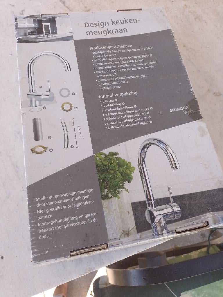 keukenmengkraan Bellaqua Style, Ophalen of Verzenden, Nieuw, Chroom, Overige typen