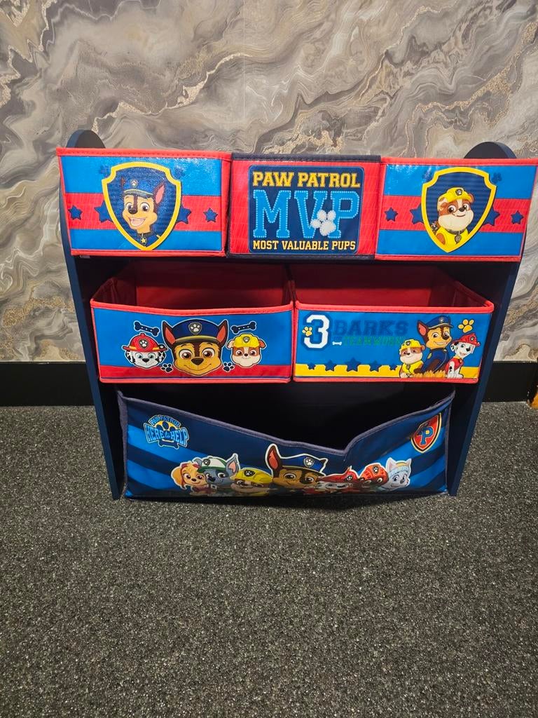 Paw Patrol houten kast-opbergrek, Kinderen en Baby's, Kinderkamer | Inrichting en Decoratie, Ophalen of Verzenden, Zo goed als nieuw