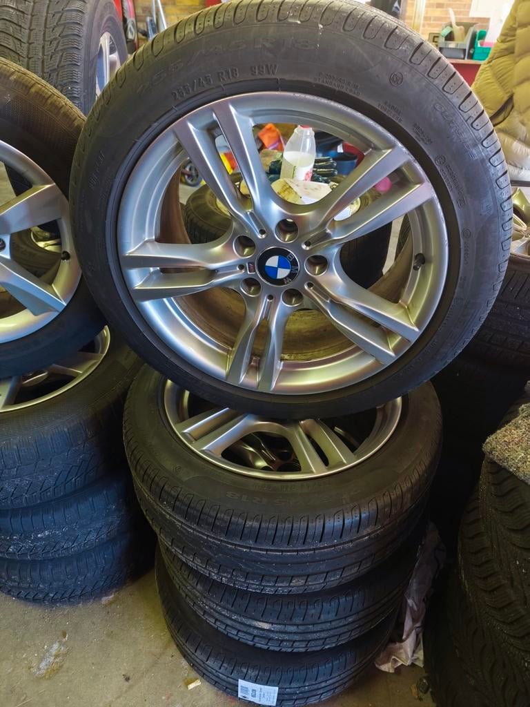 Bmw 3 4 serie 18inch orgineel M breedset F30,F31,F32,F33,F36, Auto-onderdelen, Banden en Velgen, Ophalen, 18 inch, Gebruikt, Banden en Velgen