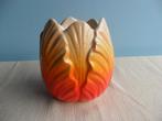 Oranje Tulpenvaas, Aardewerk of Porselein, Oranje, Ophalen of Verzenden, Zo goed als nieuw