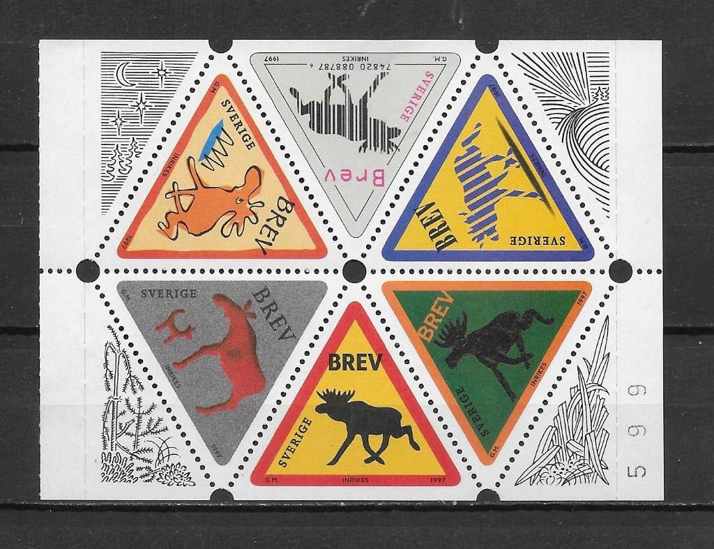 Zweden 1997 postfris dier eland, Verzenden, Zweden, Postfris