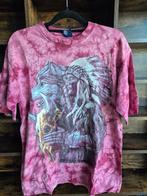 Vintage The Mountain T-shirt Wolf & Indiaan Maat L, Maat 42/44 (L), Ophalen of Verzenden, Korte mouw, Roze