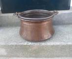 Zware koperen ketel bak houtbak heksenketel 30 cm. bloempot, Ophalen of Verzenden, Koper