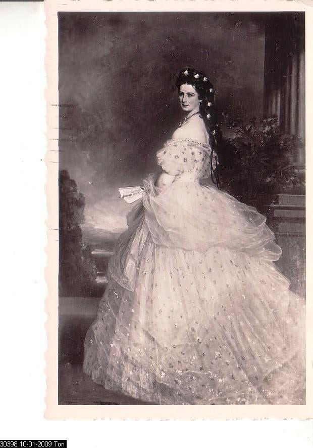 Ansichtkaart	Keizerin Elizabeth	(Franz Xavier Winterhalter), Verzenden, 1960 tot 1980, Ongelopen, Sterren en Beroemdheden