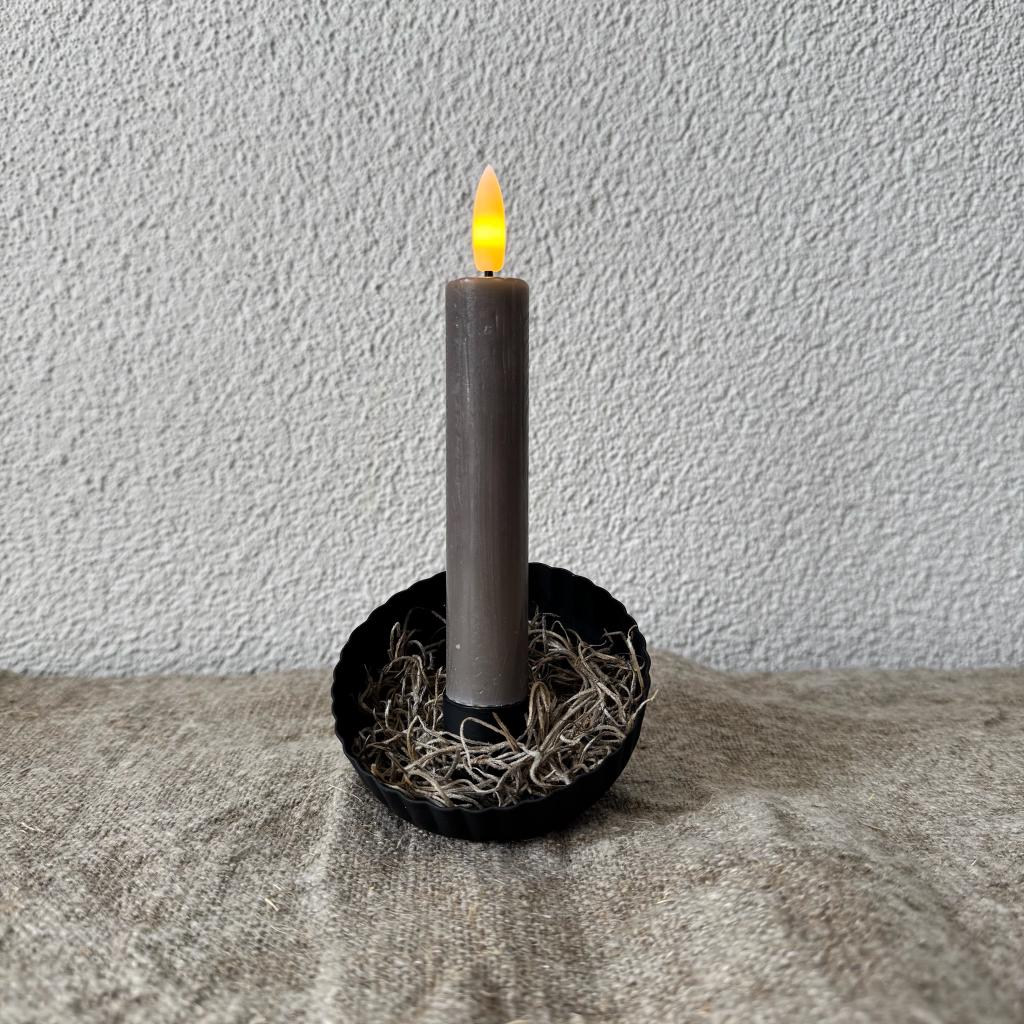 Countryfield Zwarte Halfronde Metalen Kandelaar, Huis en Inrichting, Woonaccessoires | Kandelaars en Kaarsen, Zwart, Dassenburcht 60, 6191LE Beek