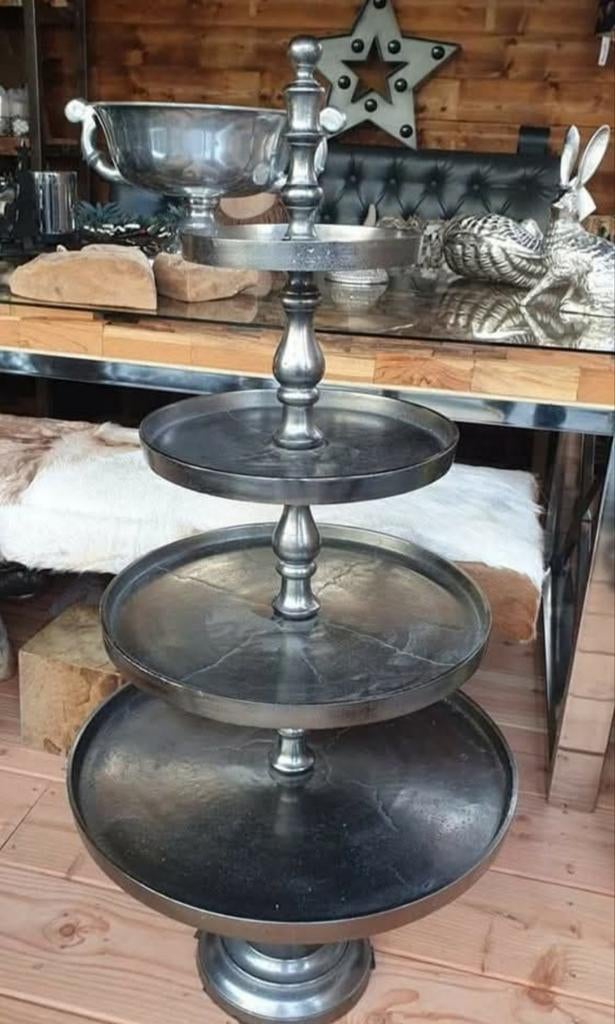 Etagere raw aluminium/nikkel zilver kleur, Ophalen