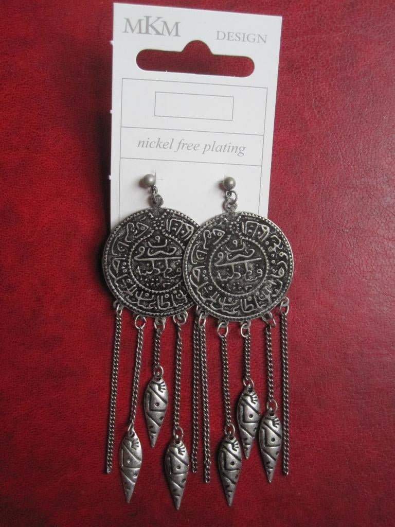 Zilverkleurige oorhangers met franjes (NIEUW), Overige materialen, Hangers, Nieuw, Ophalen of Verzenden