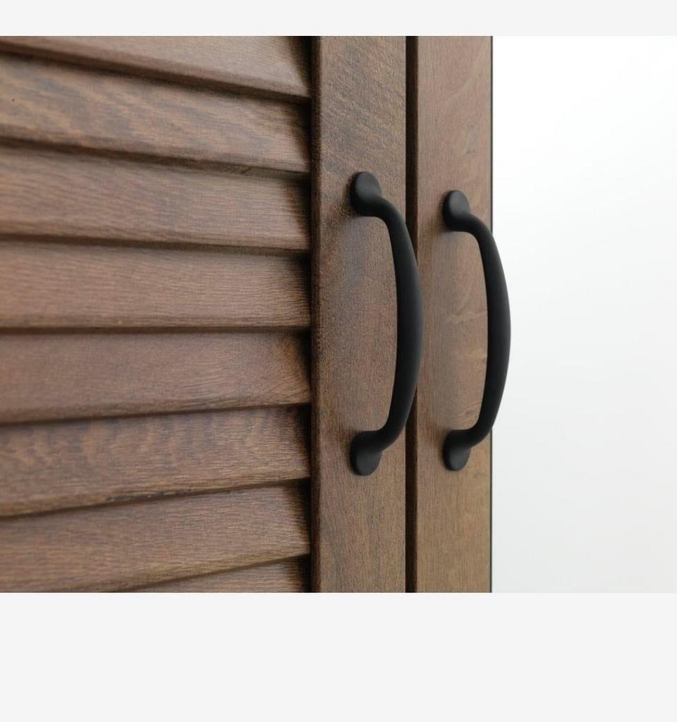 MANDERUP Kledingkast met spiegel en louvredeuren, Ophalen of Verzenden