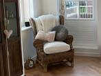 Riviera maison Nicolas rustic rattan  fauteuil, Ophalen of Verzenden, Zo goed als nieuw, 75 tot 100 cm, 100 tot 125 cm