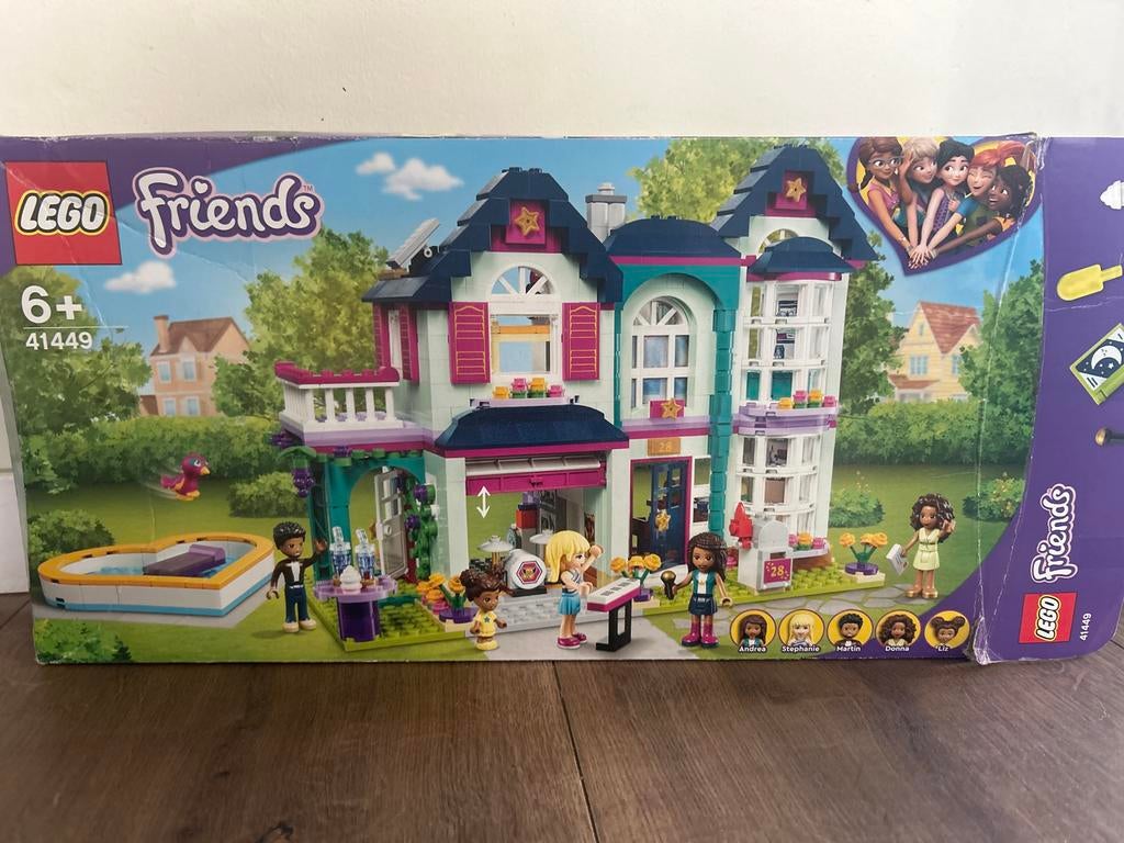 Lego Friends 41449 Andrea's Familiehuis Compleet, Gebruikt, Lego, Friends, Ophalen of Verzenden