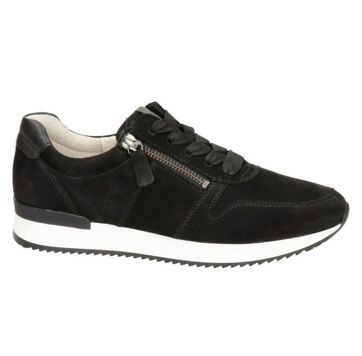 Sneaker van Gabor in zwart nubuk op een witte rubberzool, Kleding | Dames, Schoenen, Zo goed als nieuw, Sneakers of Gympen, Zwart