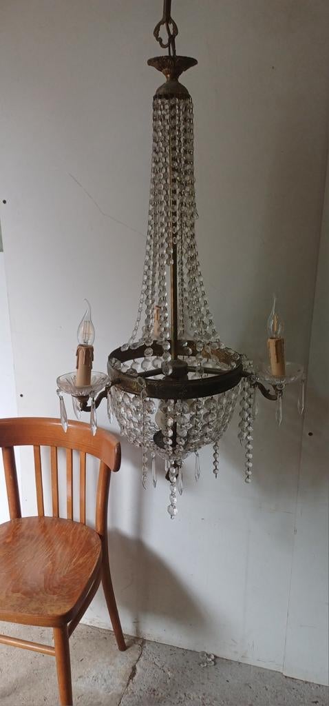 Antiek kroonluchter lamp, Ophalen, Gebruikt
