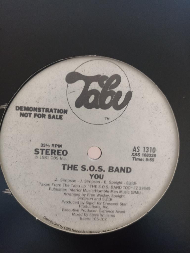 12'' S.O.S Band - You / There's no limit ( PROMO ), Ophalen of Verzenden, Gebruikt, 12 inch
