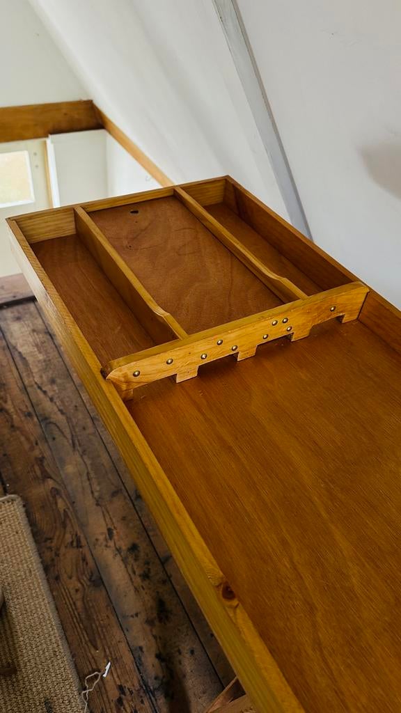 Sjoelbak Jaccolo 2 meter met doos en sjoelstenen, Een of twee spelers, Ophalen, Gebruikt