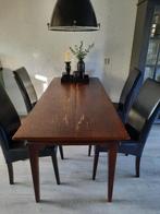 autentieke eetkamertafel 190x80, Ophalen, Gebruikt, Klassiek, Teakhout