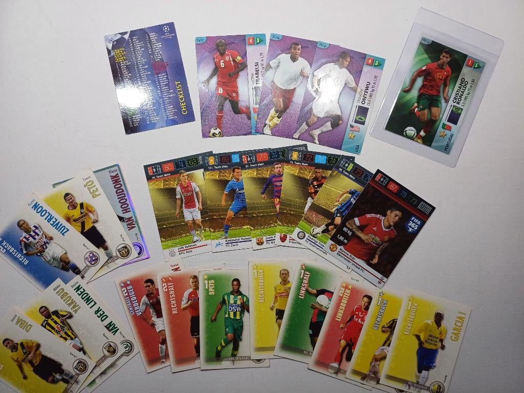 Panini Voetbal Cards Champions League Eredivisie Ronaldo, Ophalen of Verzenden, Gebruikt, Meerdere plaatjes