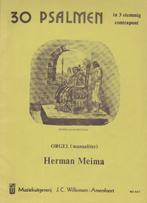 Herman Meima - 30 PSALMEN in 3 stemmig contrapunt, Ophalen of Verzenden, Gebruikt, Artiest of Componist, Religie en Gospel