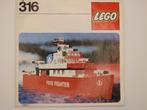 Lego 316 Vintage Fire Fighter Ship, Ophalen of Verzenden, Gebruikt, Complete set, Lego