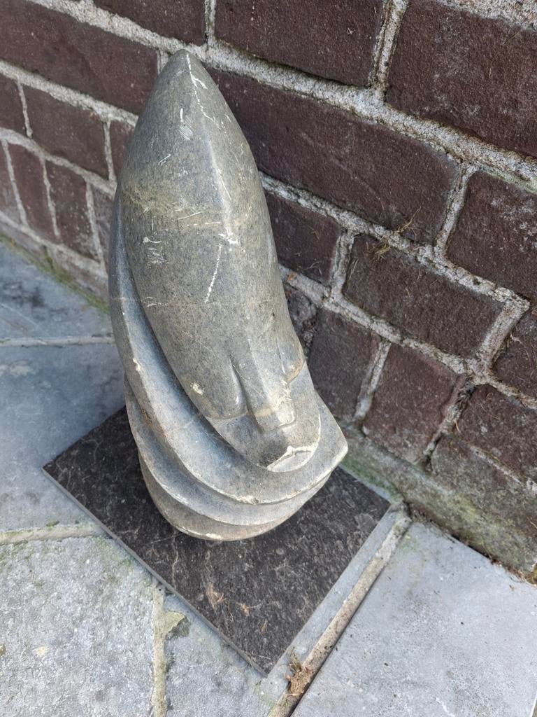 Uniek Afrikaans beeldje van steen, Ophalen of Verzenden
