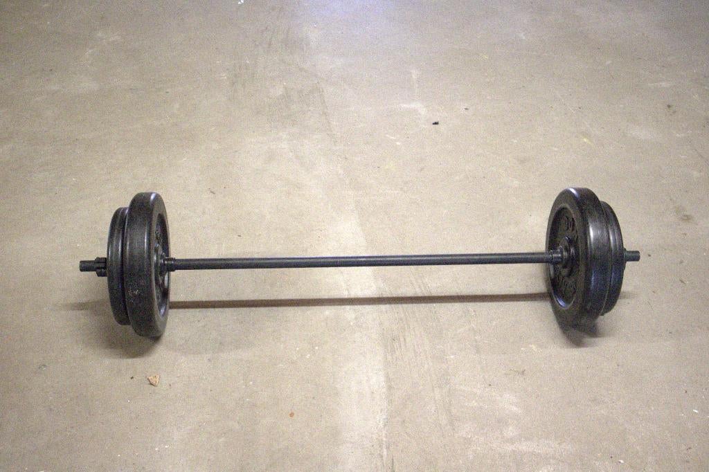 Barbell met gewicht, Sport en Fitness, Ophalen, Gebruikt, Halterstangen