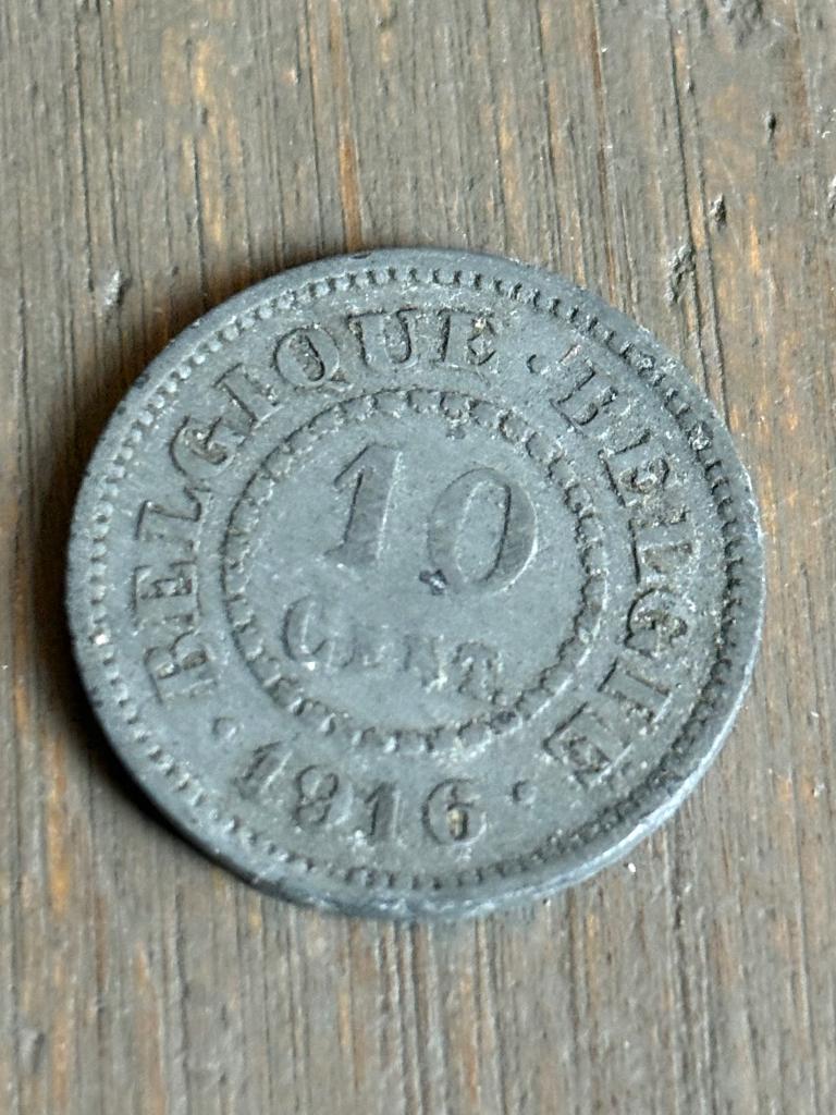 Oorlogsgeld 10 centimes 1916 Belgie, Ophalen of Verzenden, België, Losse munt