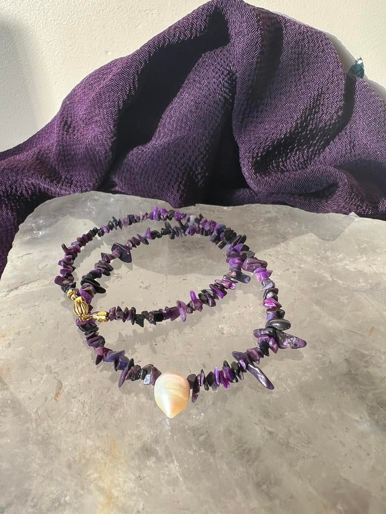 Sugiliet zoetwater parel geluk hoge trilling uniek magie, Paars, Nieuw, Ophalen of Verzenden, Steen of Mineraal