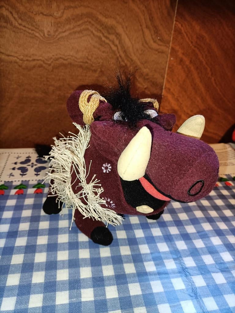 Pumba knuffel The Lion King the musical 21 cm groot, Ophalen of Verzenden, Leeuwenkoning of Jungle Boek, Zo goed als nieuw, Knuffel