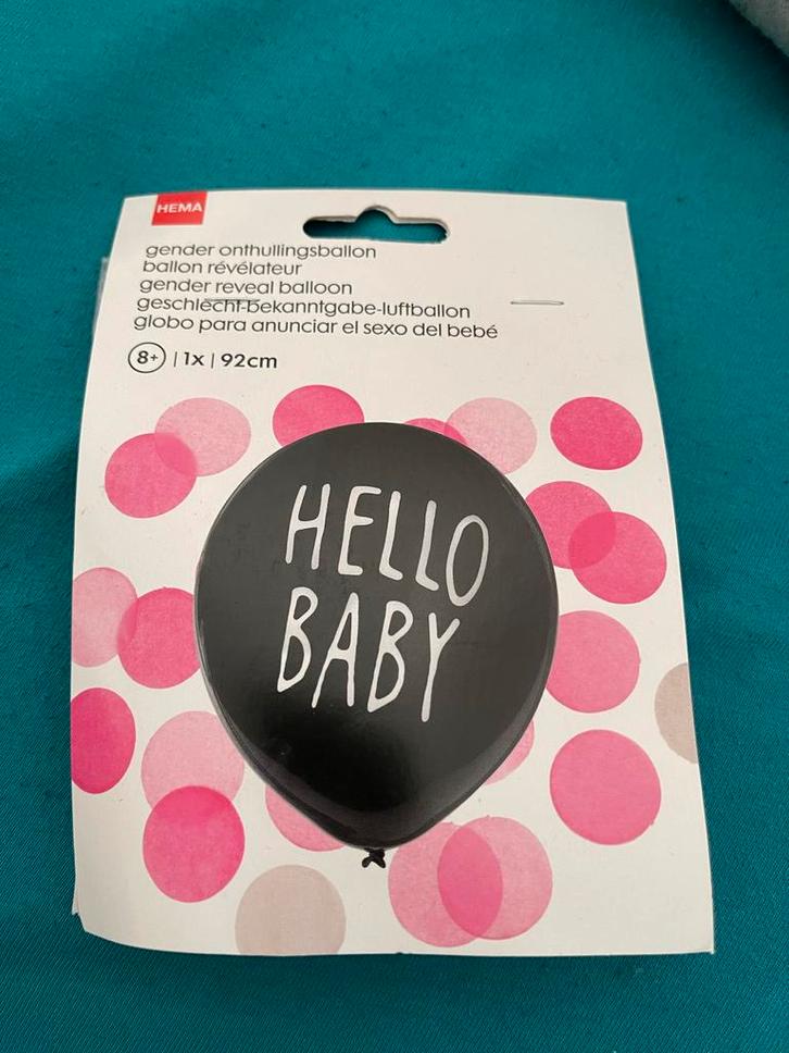 Hema Gender Reveal Ballon 'Hello Baby' - Nieuw, Kinderen en Baby's, Kraamcadeaus en Geboorteborden, Nieuw, Kraamcadeau, Ophalen of Verzenden