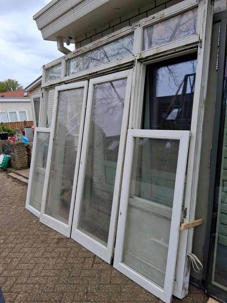 Tuindeuren met zijlichten En kozijnen van 2018, Ophalen, Gebruikt, Deurkozijn, 225 cm of meer