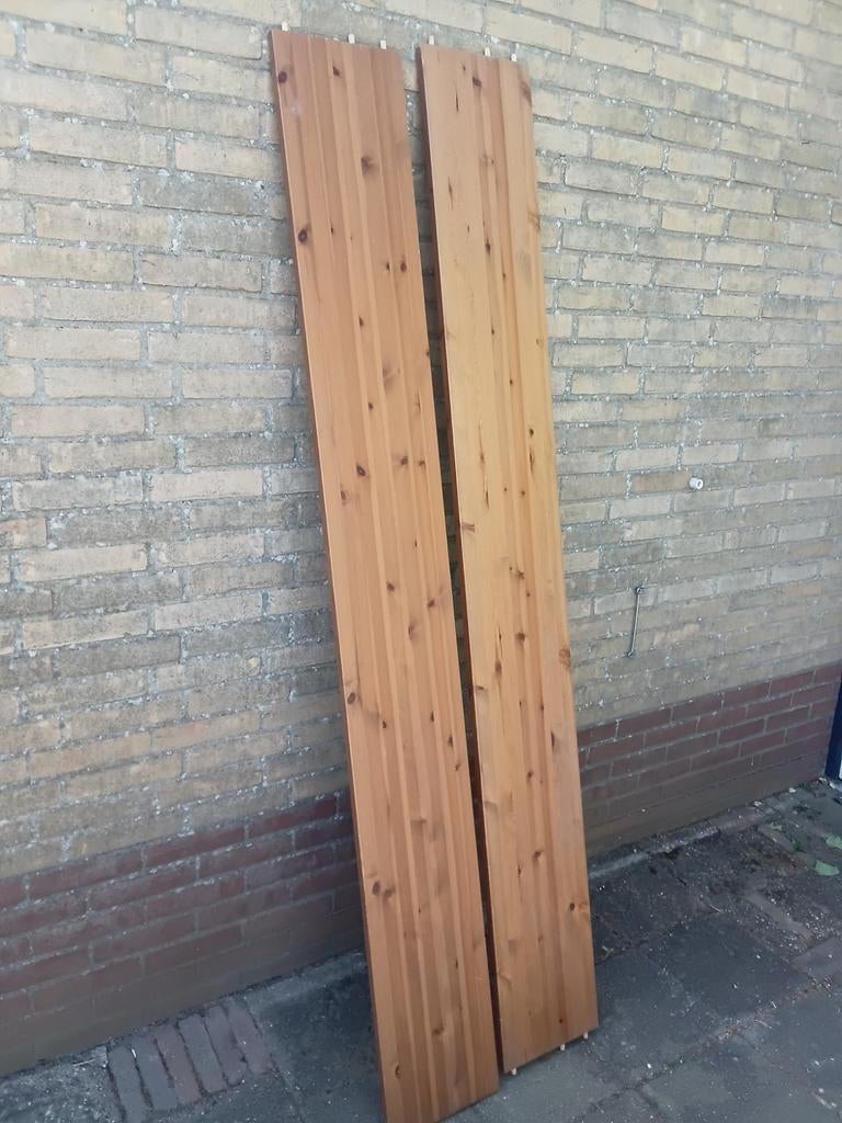 2 massief houten meubelpanelen 22mm dik, 25x200cm, Ophalen, Gebruikt, Minder dan 25 mm, 200 tot 250 cm