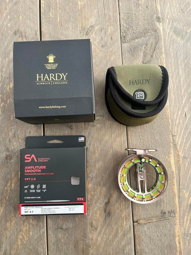 Hardy Ultra click 4000 reel # 3/4/5, Watersport en Boten, Ophalen of Verzenden, Zo goed als nieuw, Molen