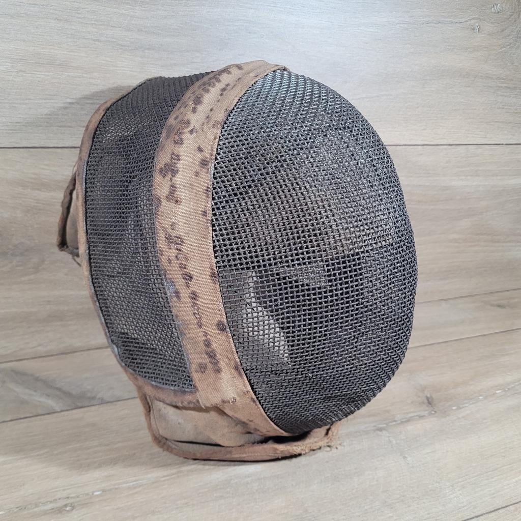 Antiek Lederen / stalen Scherm masker, Ophalen of Verzenden
