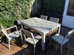 Ikea falster tuinset , lichtgrijs,, Tuin en Terras, Ophalen, 5 zitplaatsen, Gebruikt, Aluminium