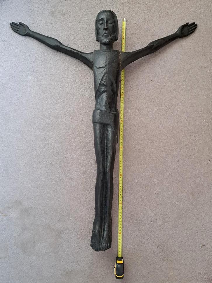 Houten corpus door kunstenaar Wim Gubbels 1912 - Bladel 2008, Antiek en Kunst, Antiek | Religie, Ophalen of Verzenden