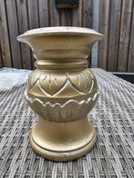 Gouden kaarsen stand holder - goud gold kleur, Ophalen of Verzenden, Gebruikt, Minder dan 25 cm