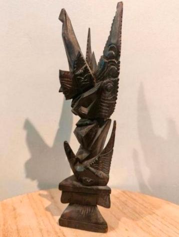 Vintage Garuda Sculptuur Indonesische God gesneden houten