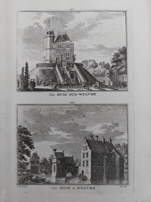 141-142 / Huis Oud Wulven in Houten, Antiek en Kunst, Kunst | Etsen en Gravures, Ophalen of Verzenden